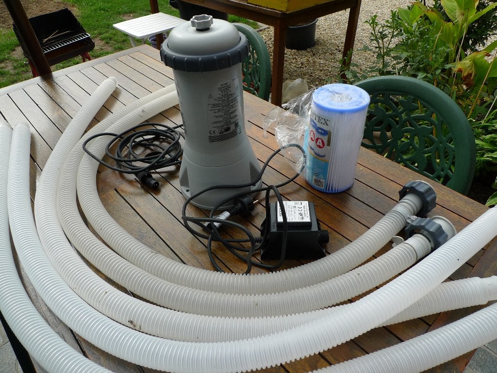 Intex pomp - filter - aansluitdarmen, Tuin en Terras, Zwembad-toebehoren, Ophalen of Verzenden, Zo goed als nieuw, Filter