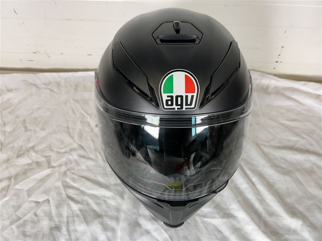 A7380. AVG K5-S motorhelm, maat Large. Mooi matzwart. Met do, Ophalen of Verzenden, Gebruikt, Large