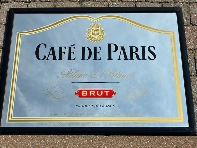 Miroir de café Café de Paris, Enlèvement, Comme neuf, Panneau publicitaire