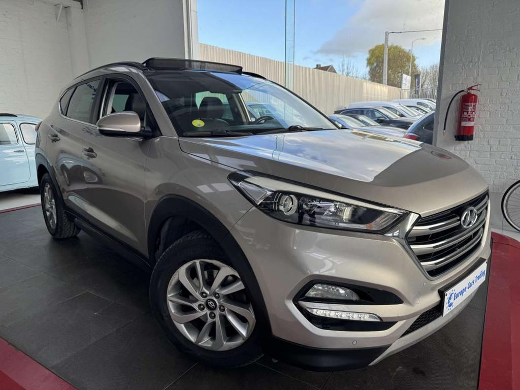 Hyundai Tucson 1.7CRDi 115Ch CHAINE DE DISTRIBUTION T.PANO C, Gebruikt, Zwart, Leder, Bedrijf
