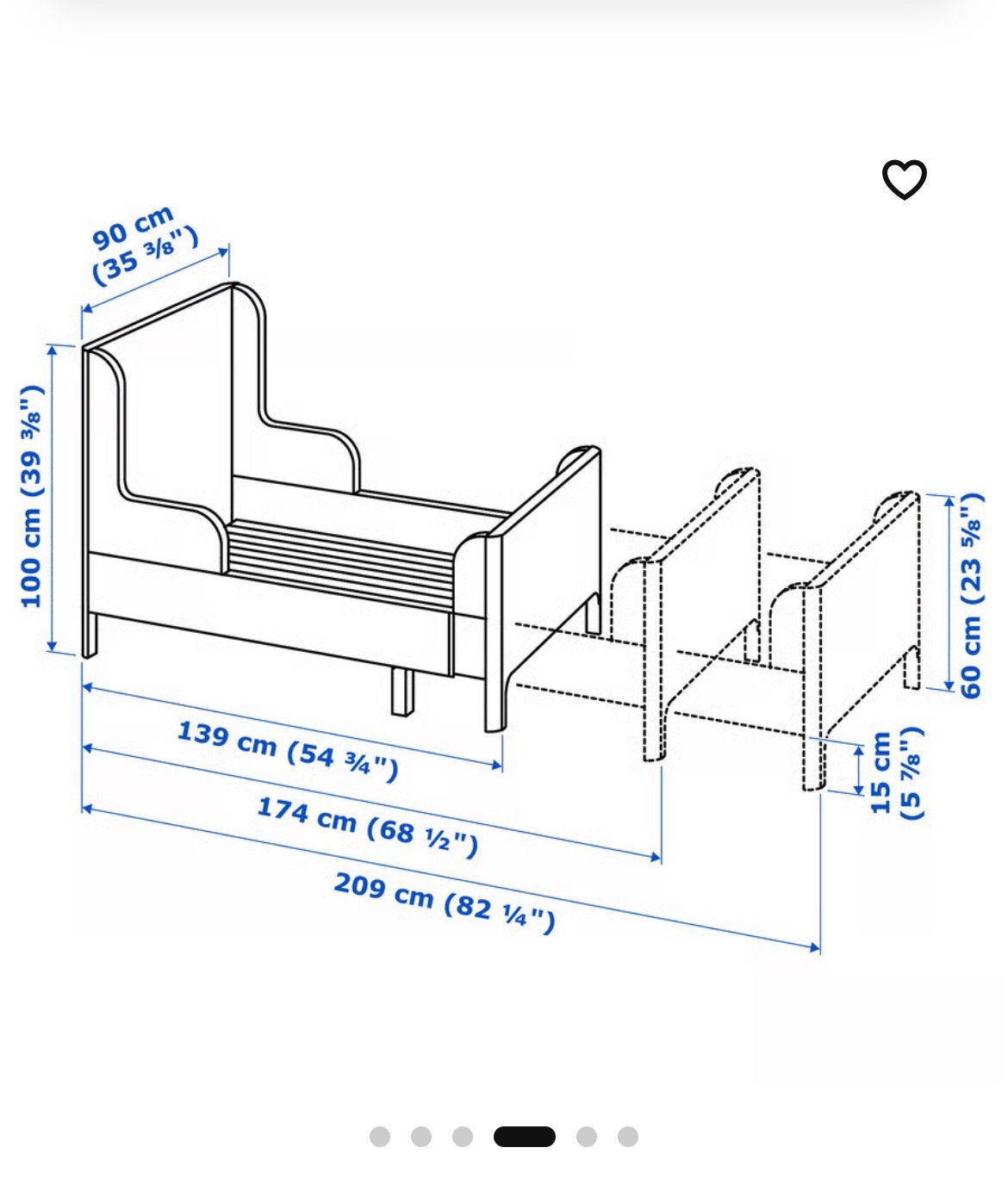 Lit évolutif Ikea rose, 70 à 85 cm, Sommier à lattes, Enlèvement, 180 cm ou plus