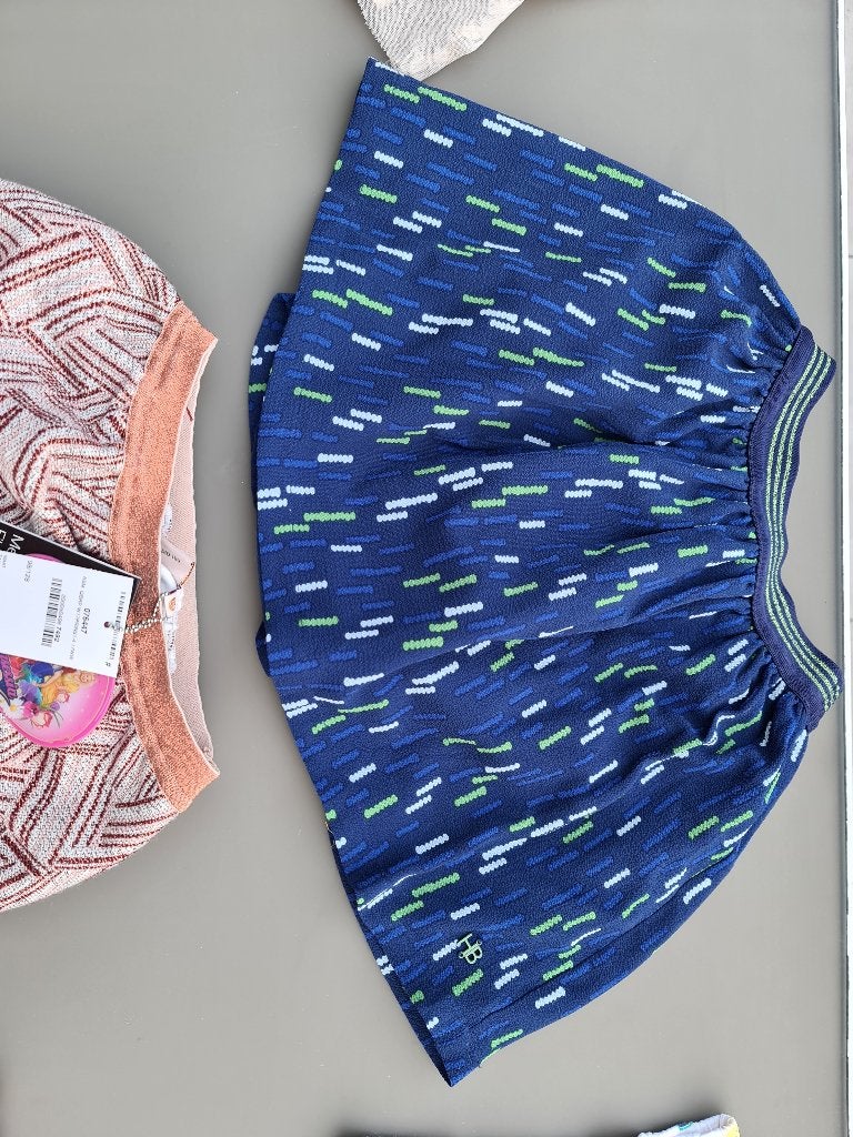 blauwe rok met gekleurde strepen, Hampton Bays, 116, Kinderen en Baby's, Kinderkleding | Maat 116, Ophalen, Zo goed als nieuw