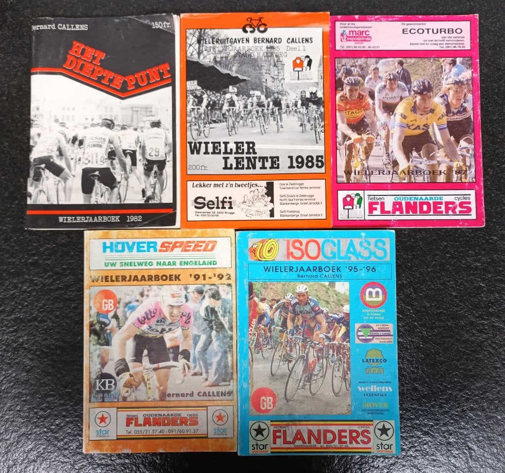 Lot Wielerjaarboeken (5 stuks), Envoi, Utilisé, Bernard Callens, Course à pied et Cyclisme
