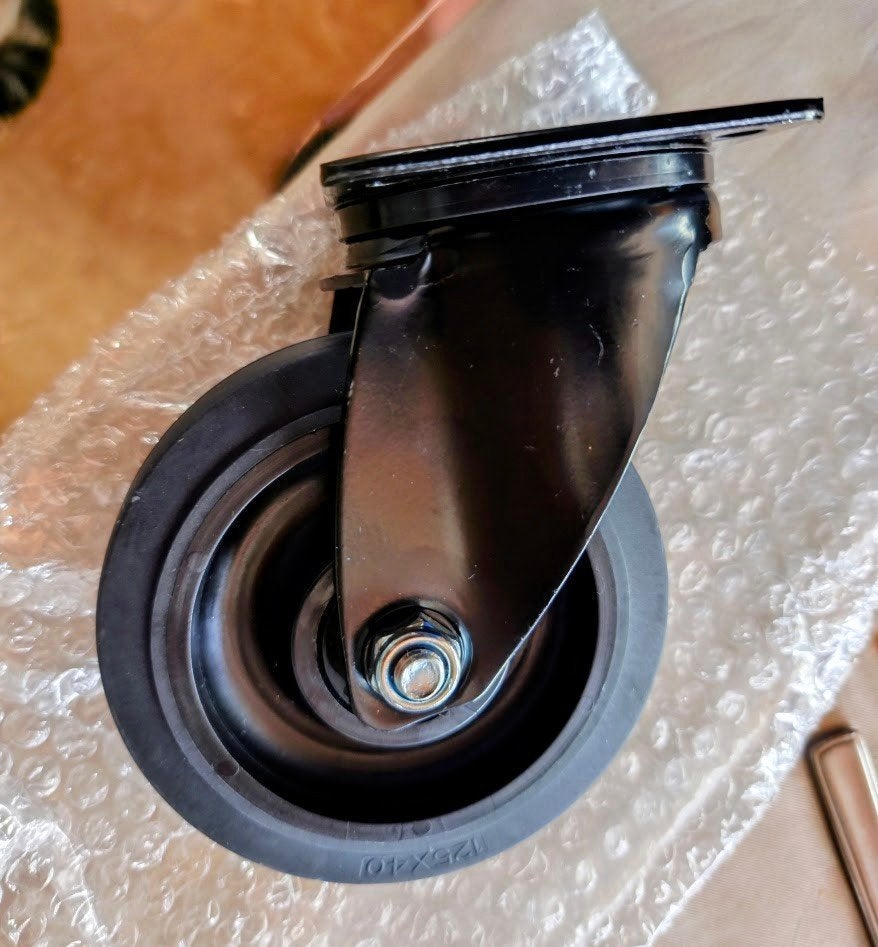 8 roues pivotantes robuste 125x40 mm jusqu'à 180 kg par roue, Bricolage & Construction, Roues & Roulettes pivotantes, Enlèvement ou Envoi
