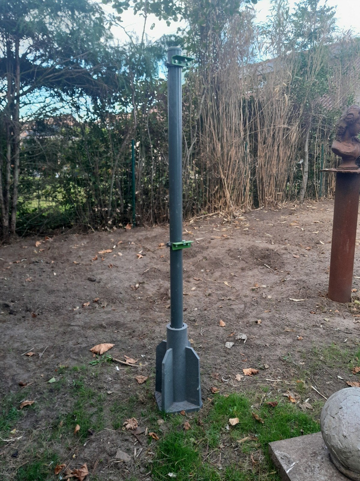 paal met voet en beugels, Ophalen