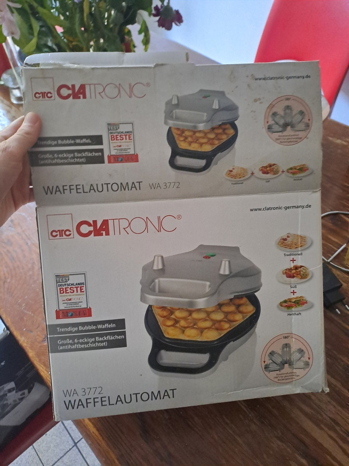 bubble-wafel maker, Ophalen