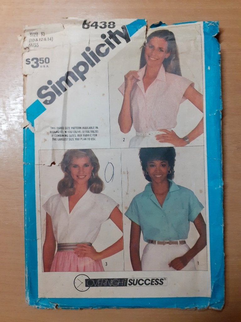 Simplicity 6438 Vintage, Hobby en Vrije tijd, Kledingpatronen, Gebruikt, Overige typen, Vrouw, Overige merken, Verzenden