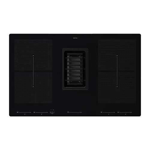 IKEA FÖRDELAKTIG inductiekookplaat afzuigkap 83cm, Nieuw, Energieklasse A of zuiniger, Inbouw, Inductie