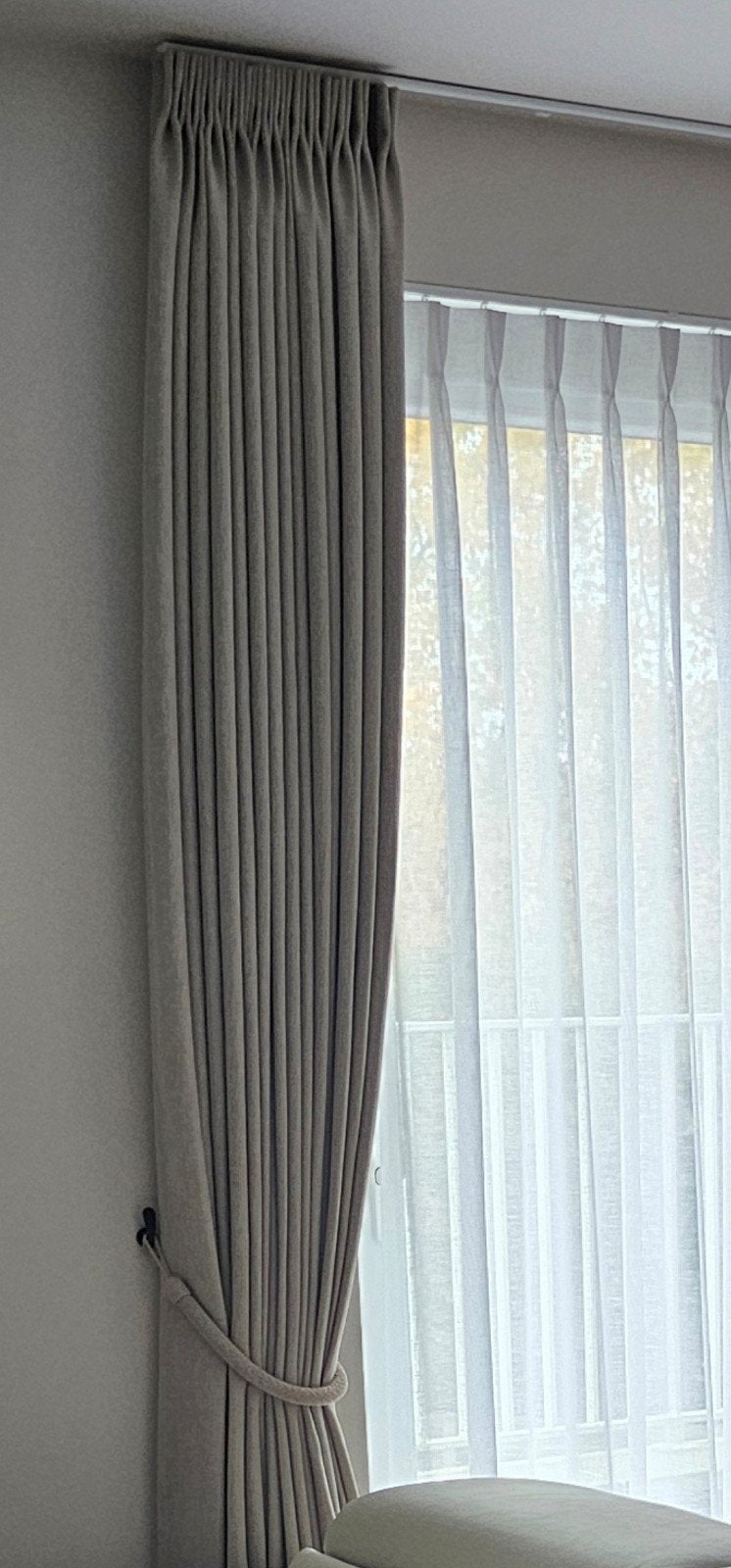 verduisterende gordijnen, Huis en Inrichting, Ophalen, Kwantum, 150 cm, Beige