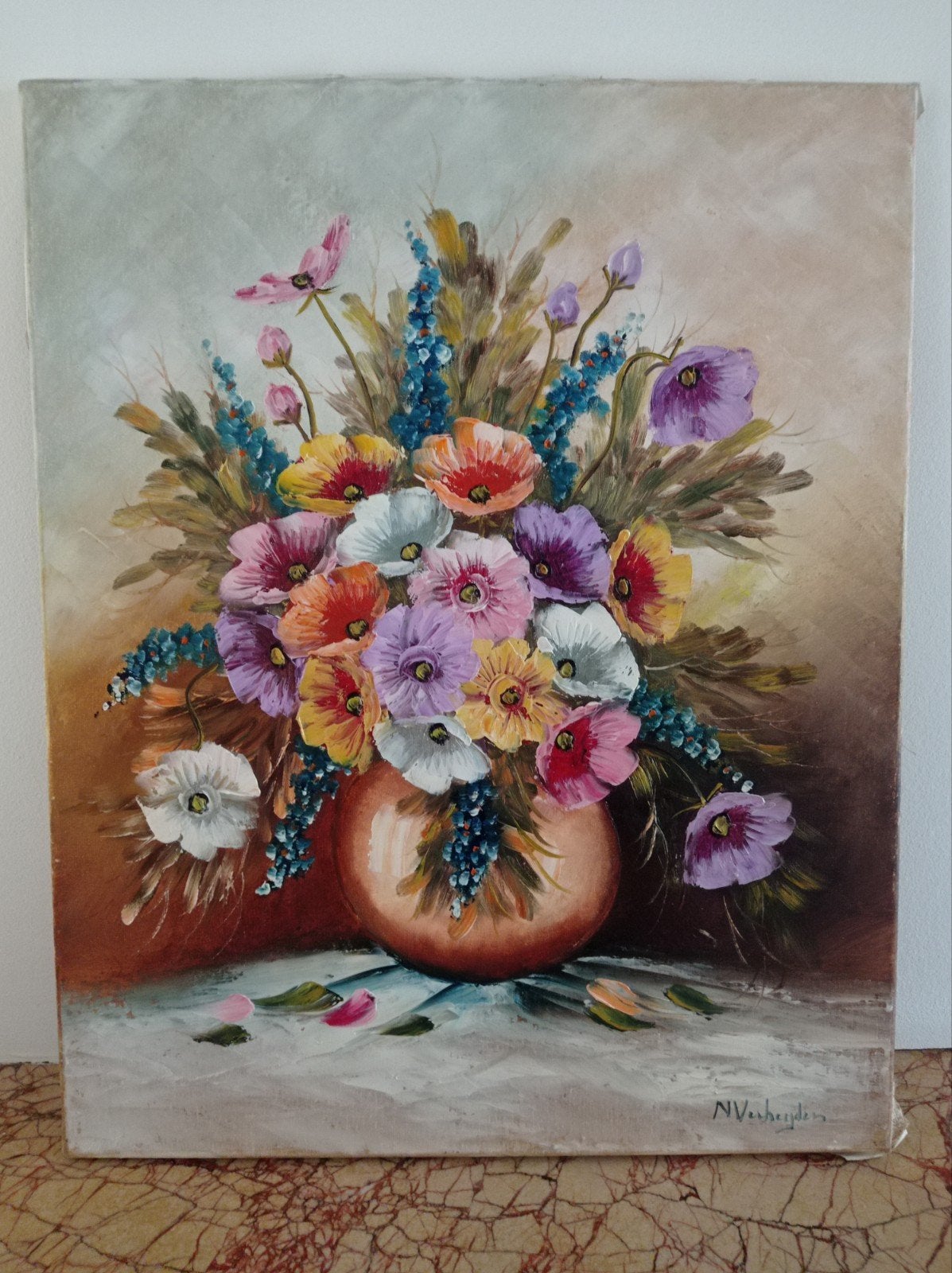 Originele olieverf op doek van Nora Verheyden, Ophalen of Verzenden