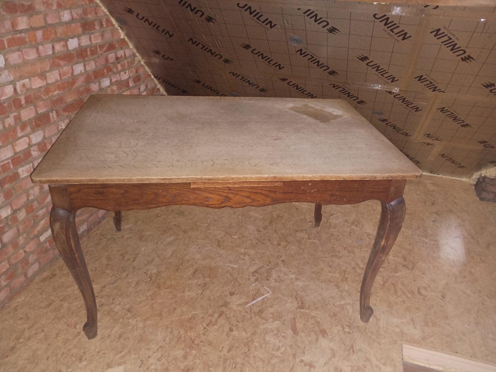 vol houten tafel 90*130 (uitbreidbaar tot 180 of 230), Huis en Inrichting, Tafels | Eettafels, Gebruikt, 100 tot 150 cm, Eikenhout