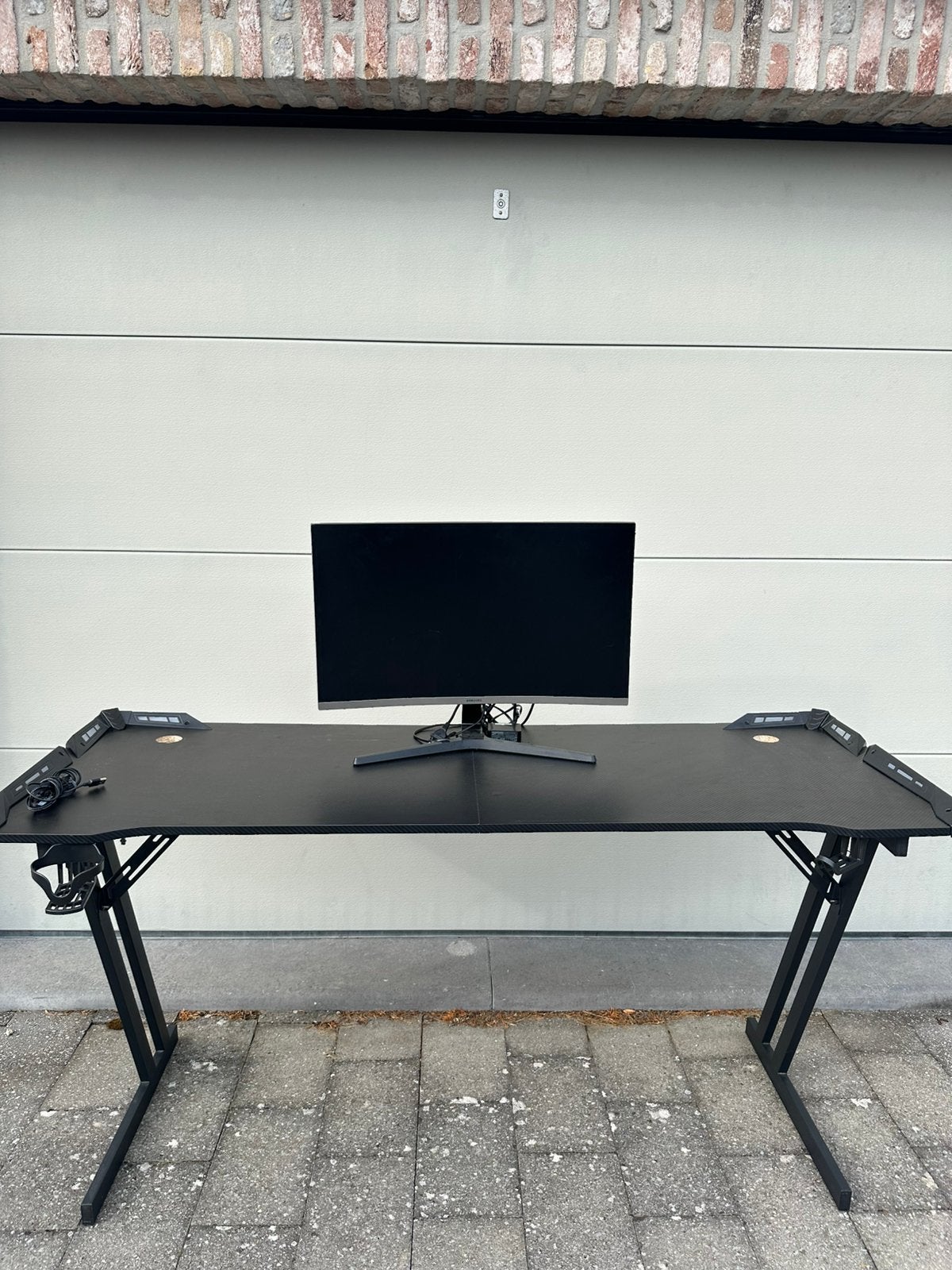 Samsung 27" Curved Monitor + Gaming Bureau – Complete Set, Computers en Software, Monitoren, Ophalen, Zo goed als nieuw, Gaming