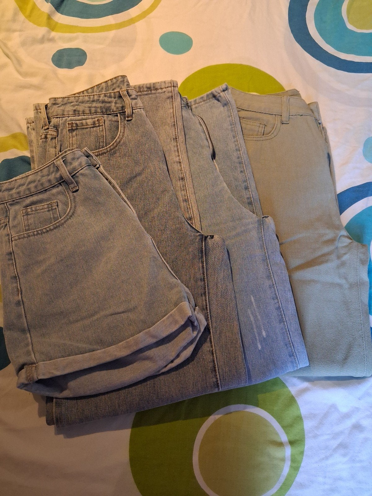set van 3 jeansbroeken en 1 jeans short maat XS, Ophalen of Verzenden, Zo goed als nieuw