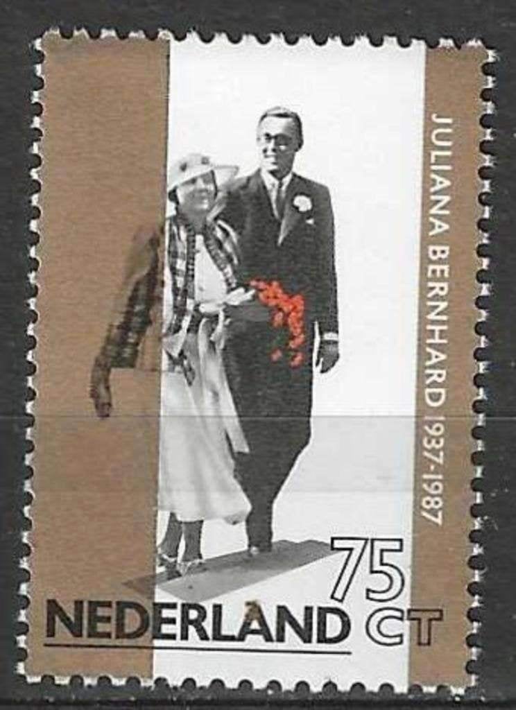 Pays-Bas 1987 - Yvert 1280 - Juliana et Bernhard (PF), Envoi, Non oblitéré