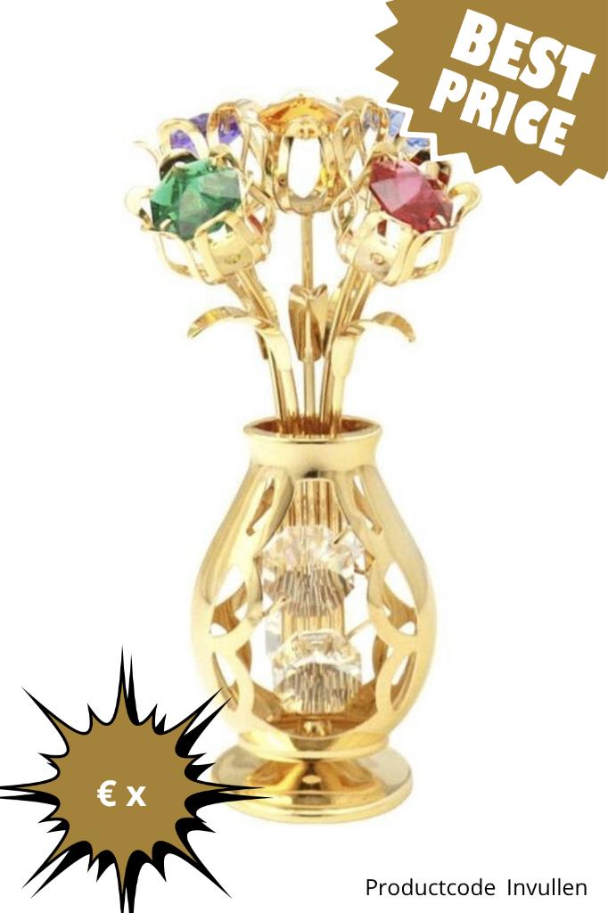 Vergulde Kristallen Beeldjes – Luxe Cadeau  Vanaf €26,95!, Huis en Inrichting, Overige materialen, Verzenden, Nieuw, Goud