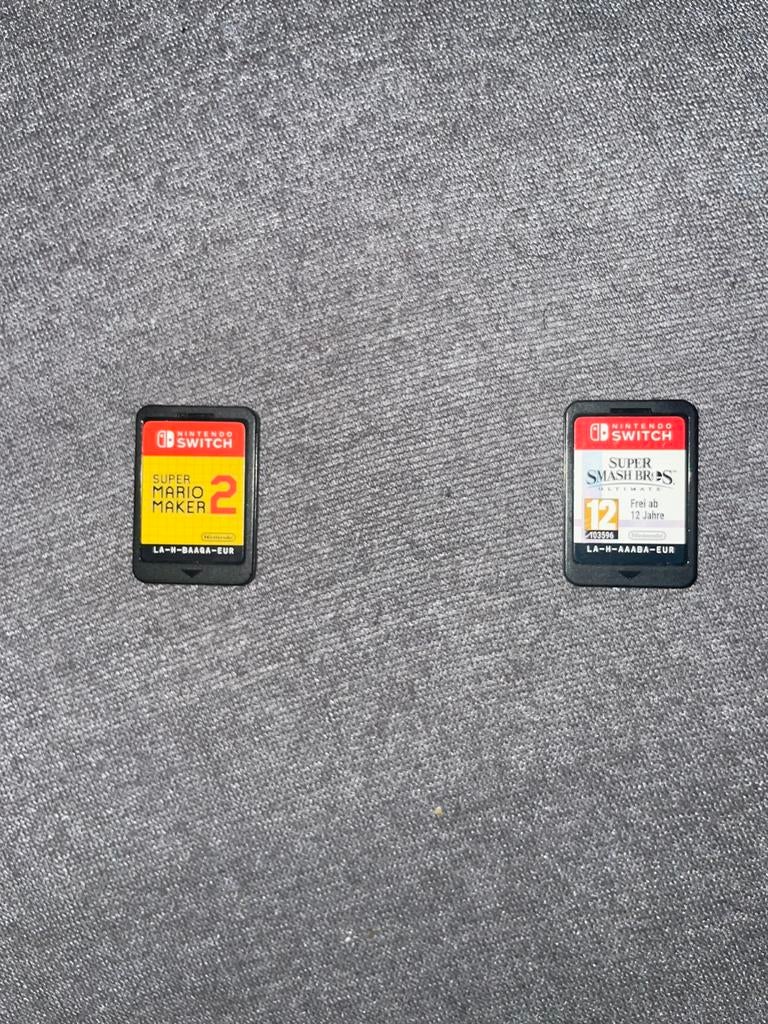 Nintendo switch games, mario maker 2 en smash bros, Games en Spelcomputers, Ophalen, Zo goed als nieuw