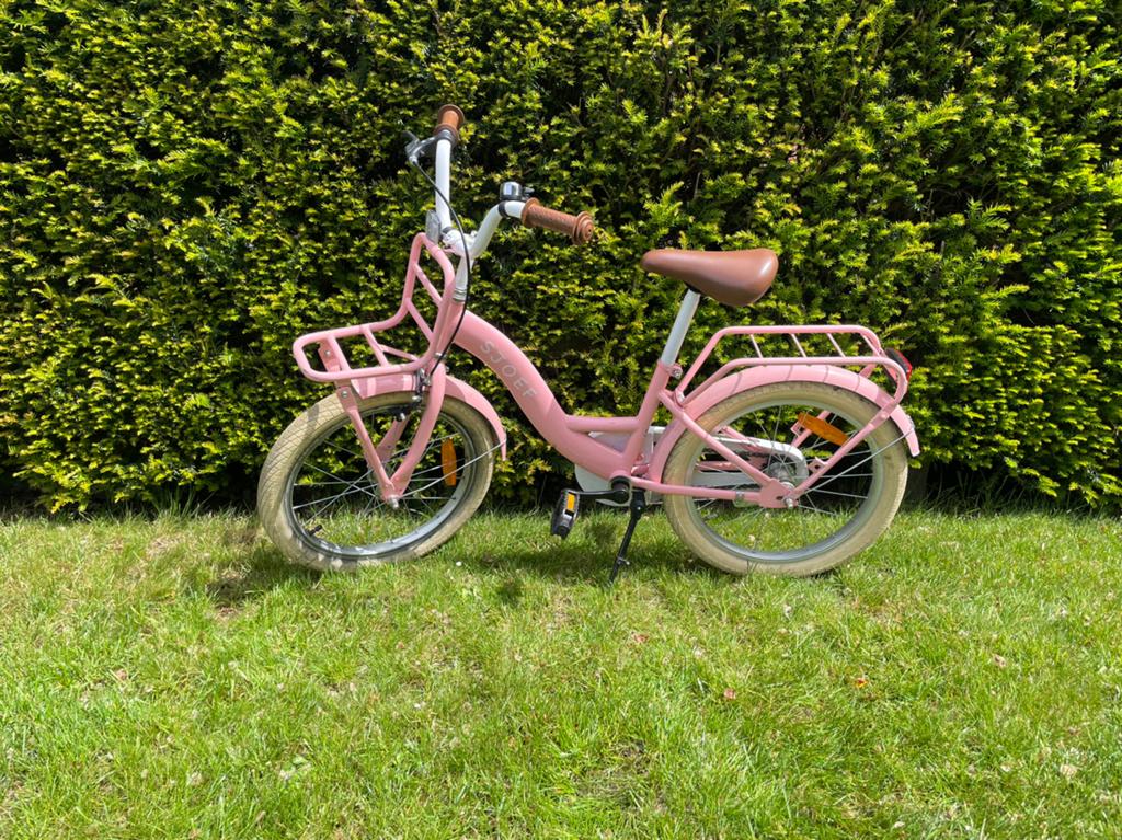 Fiets meisjes 18 inch, Ophalen, Gebruikt, Terugtraprem, 18 inch