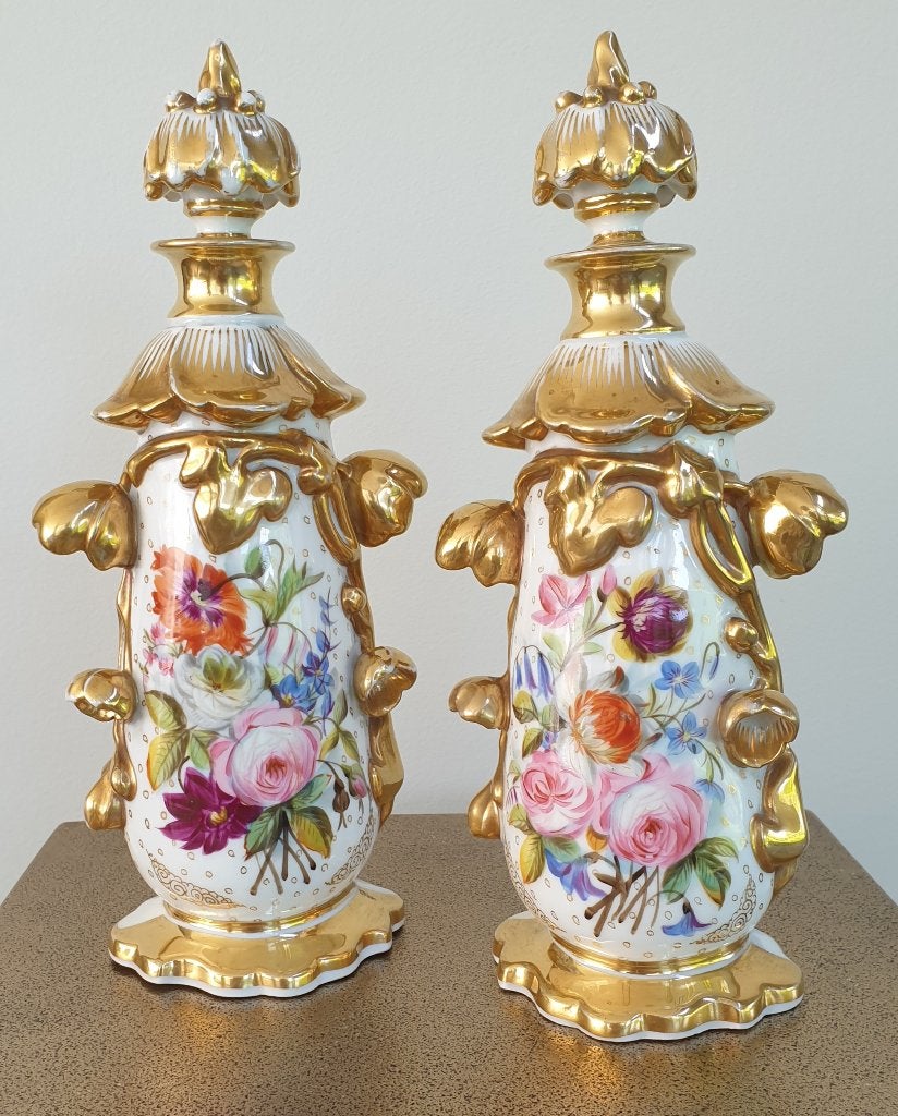 koppel flacons, vieux Paris, porselein, Ophalen