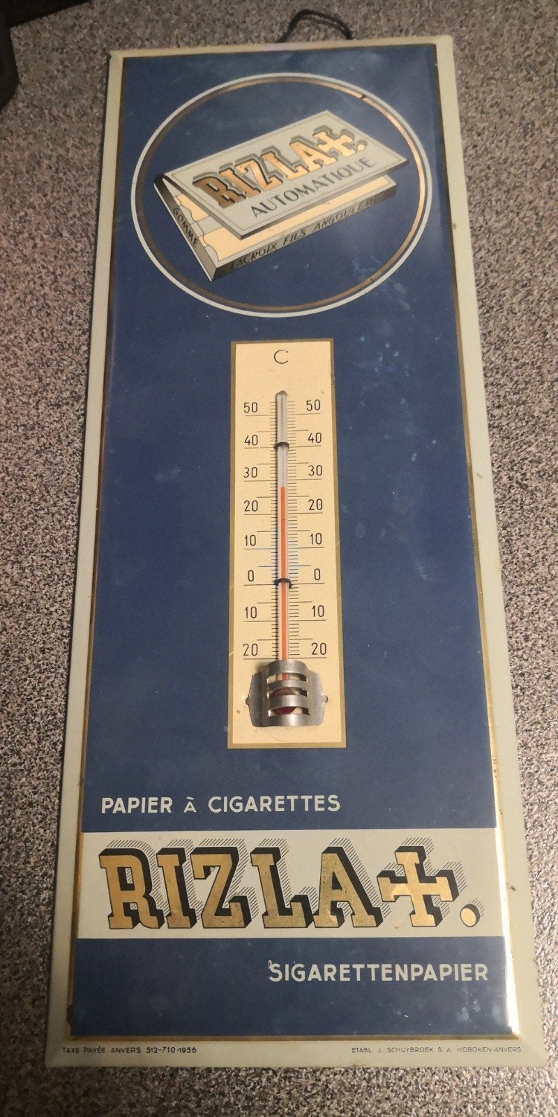 Rizla thermometer blik 1956, Enlèvement ou Envoi