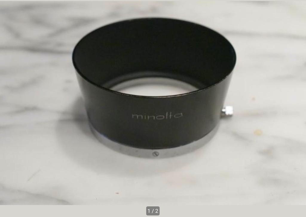 Minolta zonnekap D57KB voor 55mm draad, Ophalen of Verzenden, Gebruikt, Overige typen