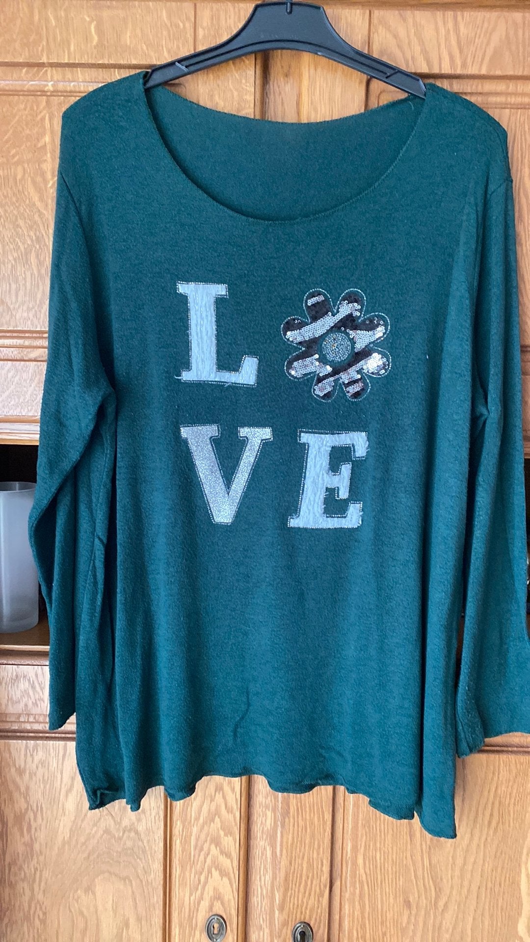 Donkergroene tuniek Love in 50/52, Kleding | Dames, Grote Maten, Ophalen of Verzenden, Gedragen, Groen, Blouse of Tuniek