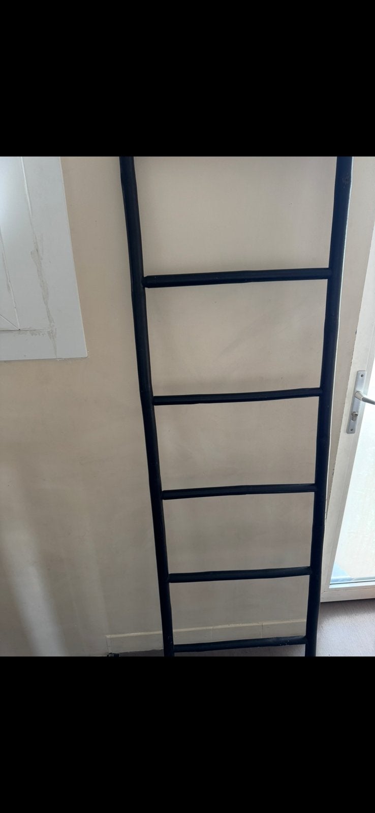 Echelle porte serviette, Maison & Meubles, Enlèvement, Comme neuf, Noir, Porte-serviettes
