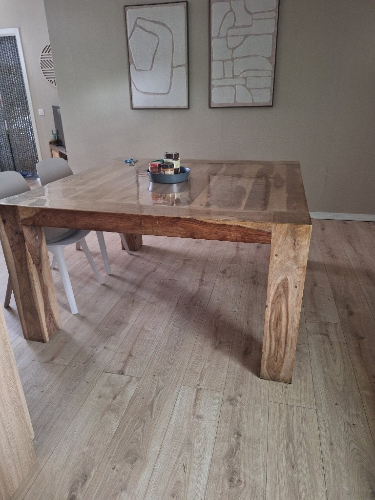 Tafel en stoelen, Huis en Inrichting, Tafels | Eettafels, Zo goed als nieuw, 100 tot 150 cm, 100 tot 150 cm, Vijf personen of meer
