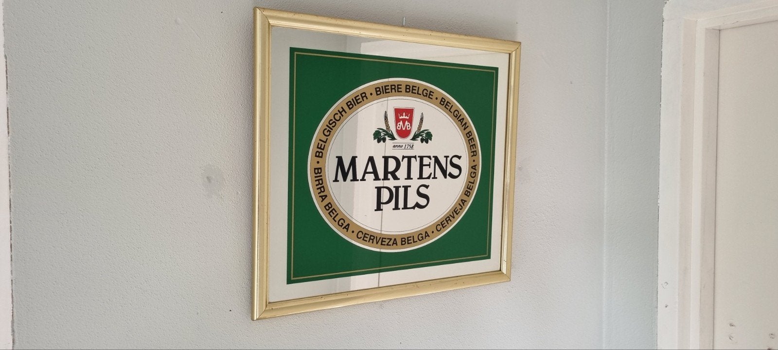 Martens bier brouwerij reclame bord, Verzamelen, Ophalen of Verzenden, Gebruikt, Reclamebord, Plaat of Schild