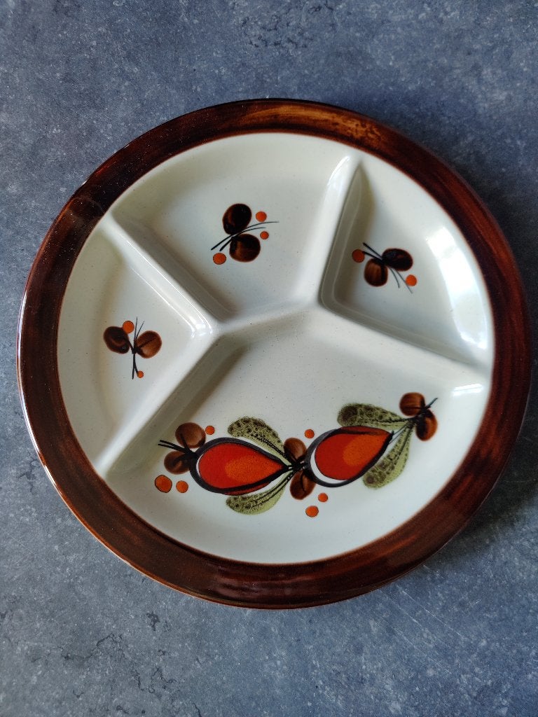 retro fondueborden (6 stuks), Huis en Inrichting, Keuken | Servies, Ophalen, Overige merken, Vintage, Zo goed als nieuw