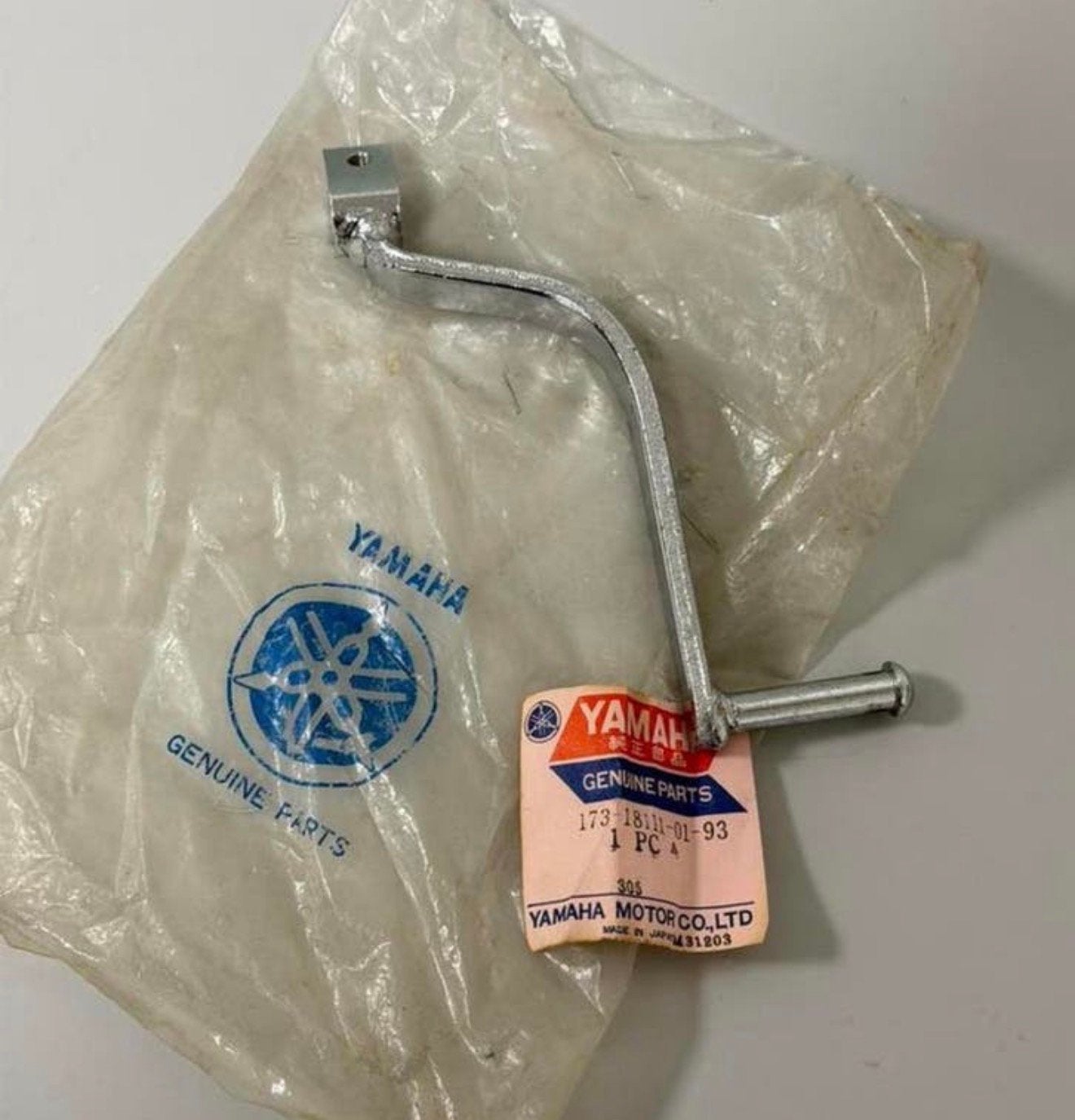 Yamaha versnelling pook pedaal chroom NOS 173-18111-01-93, Motoren, Ophalen of Verzenden