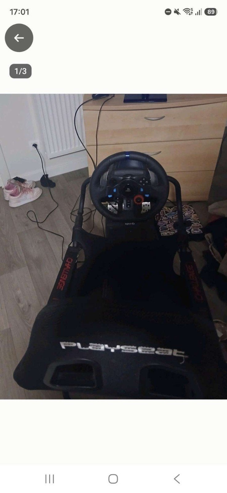 logitech g29 met pedalen en playseat racestoel, Enlèvement
