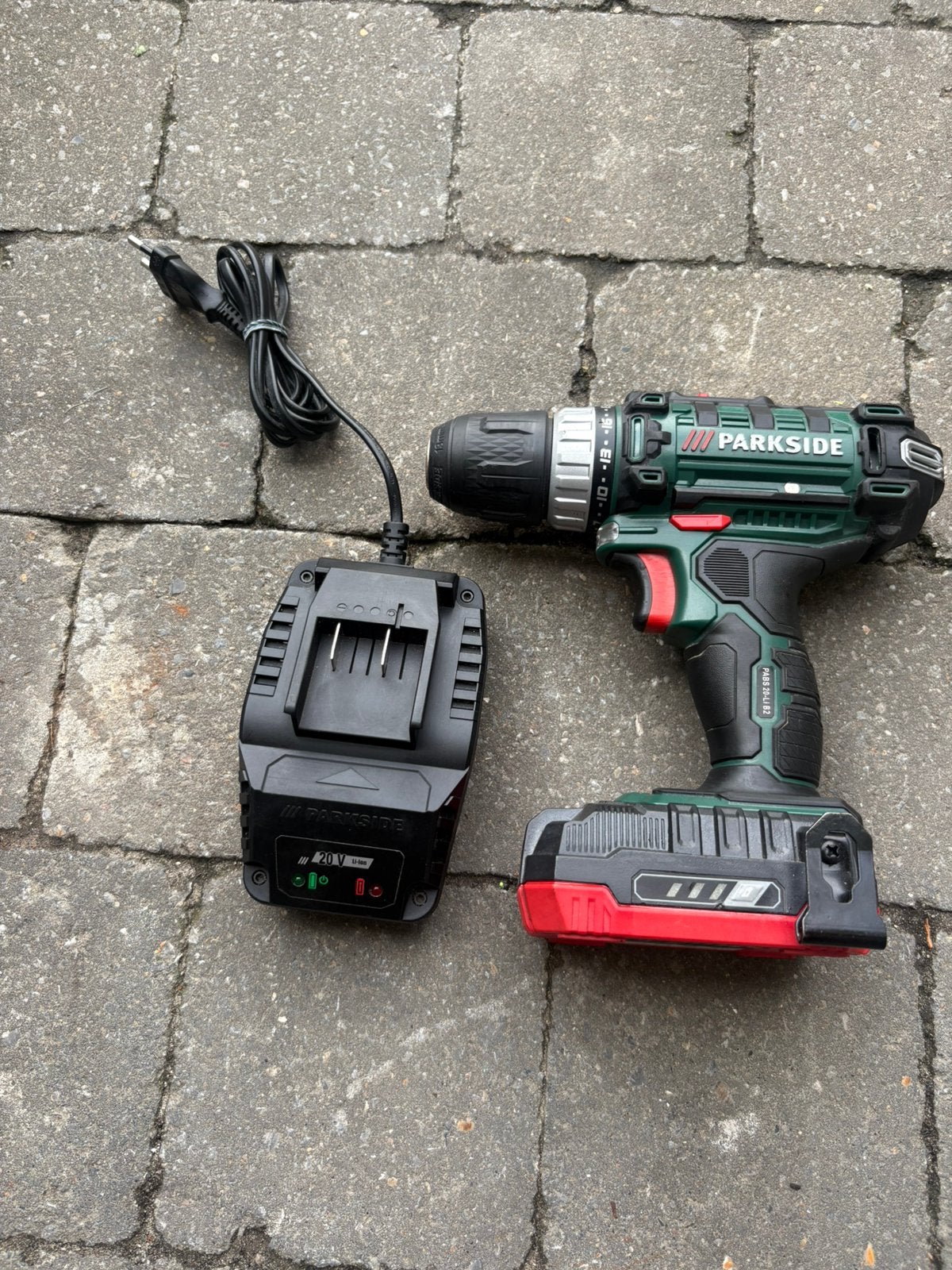 ✅’Parkside’ schroef-/Vijsmachine incl. Batter-/Oplader✅, Bricolage & Construction, Outillage | Foreuses, Enlèvement, Comme neuf