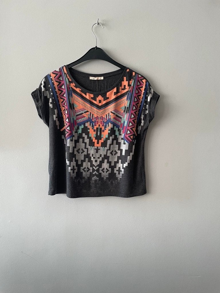 Korte BLOUSE S, Kleding | Dames, Ophalen of Verzenden, Zo goed als nieuw, Maat 36 (S), Meerkleurig