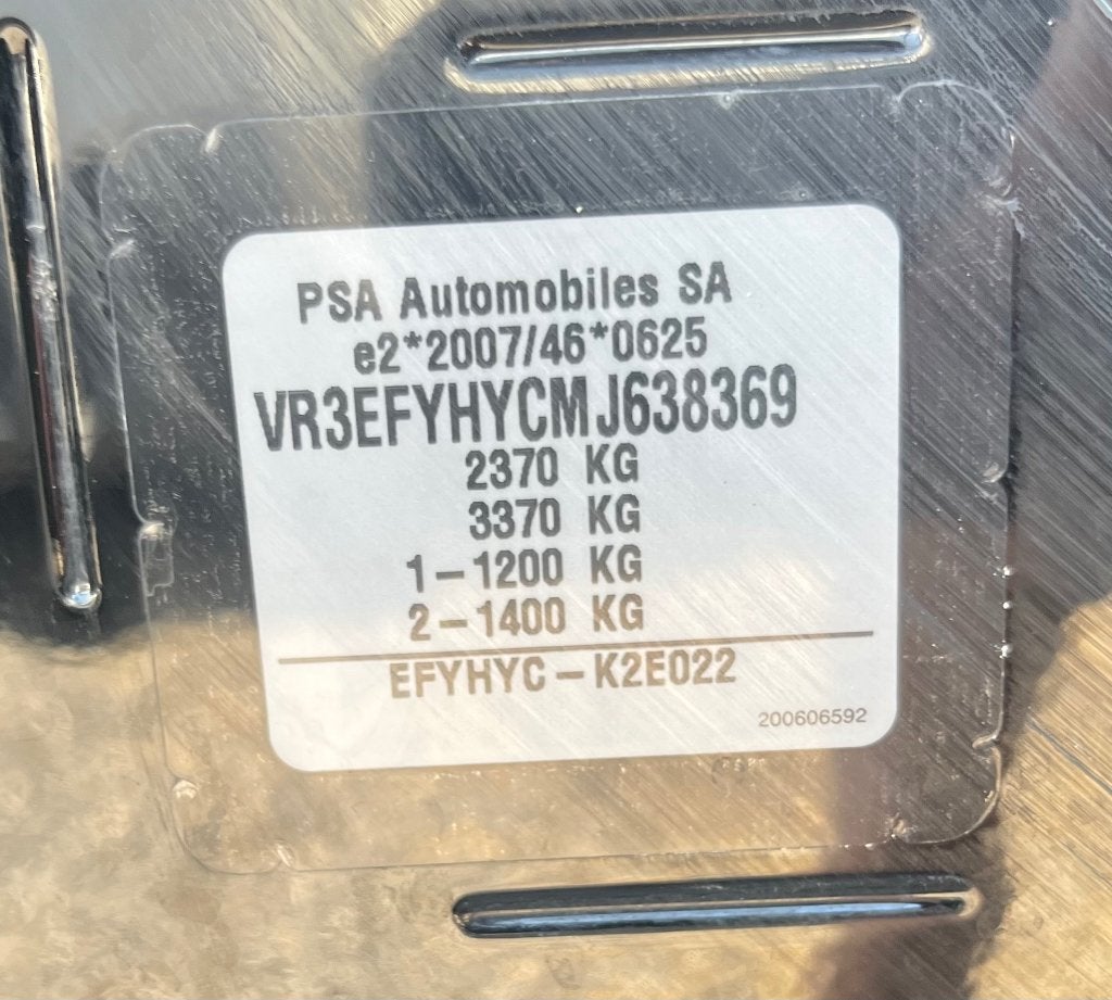 peugeot partner l2 100pk 2021 3plaatsen 13950e ex, Stof, 4 cilinders, Bluetooth, Zwart