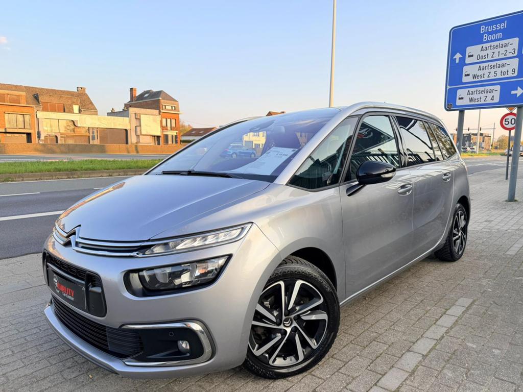 Citroen C4 Grand Picasso 2017 090000km AUTOMAAT 7zitpl Full, Auto's, Euro 6, 1198 cc, Zilver of Grijs, Adaptive Cruise Control