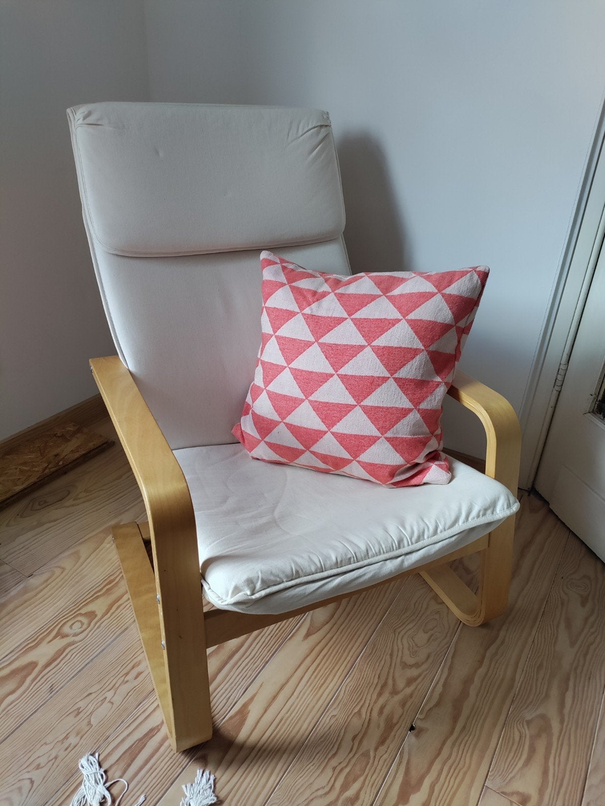 IKEA PELLO fauteuil (wit/berken), Huis en Inrichting, Ophalen