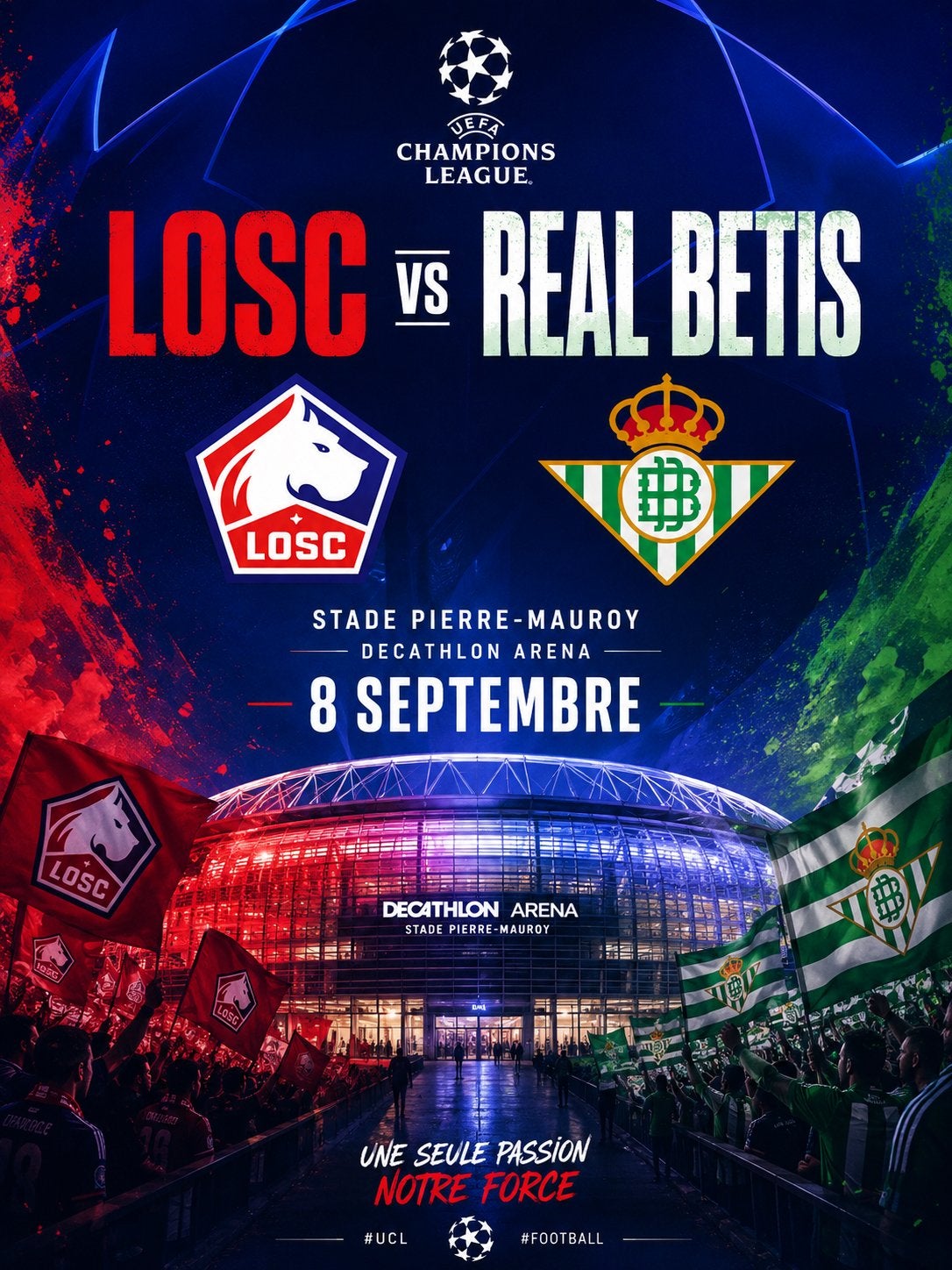 Losc vs betis seville, Trois personnes ou plus
