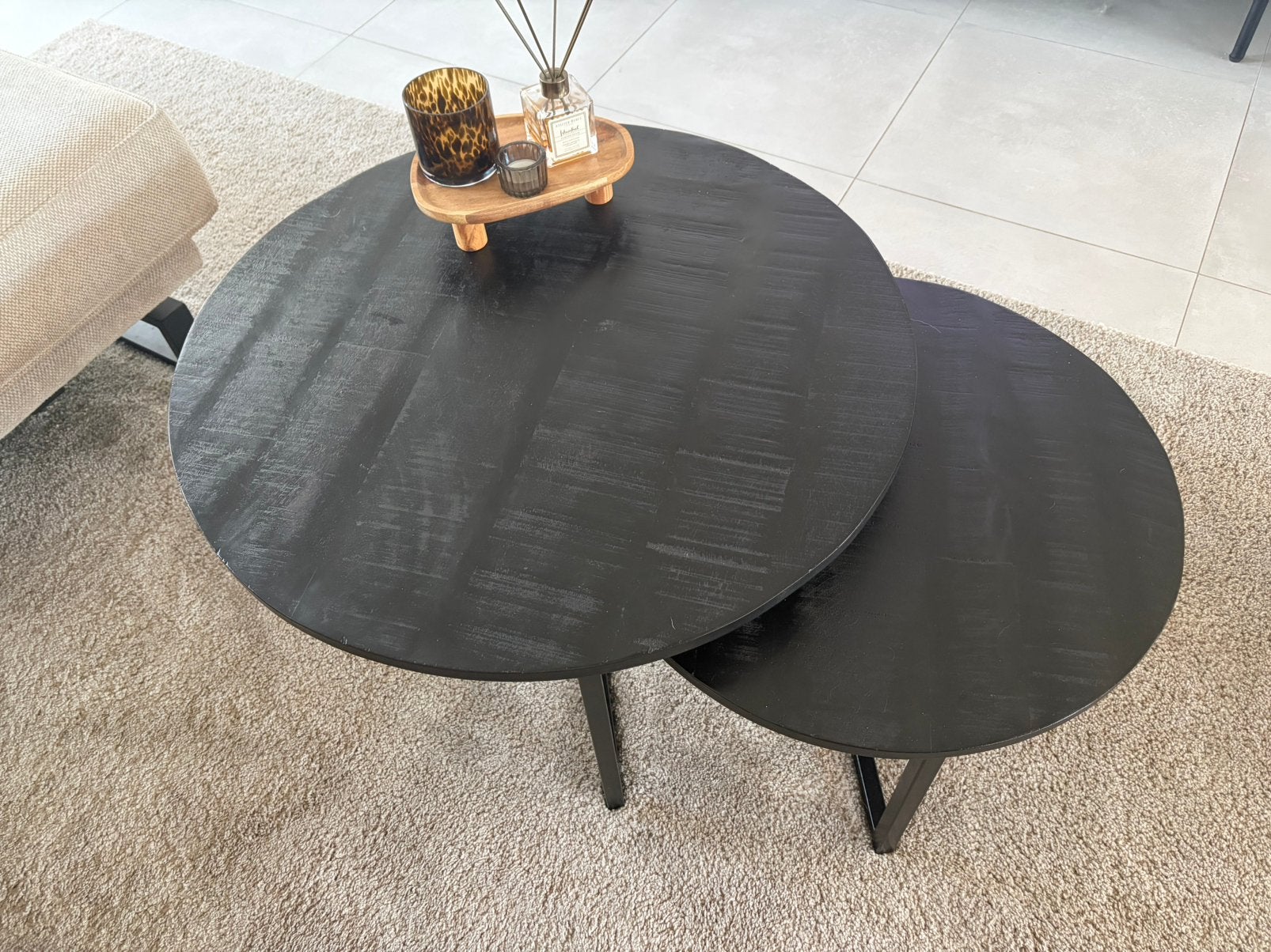 Salontafel hout zwart, Ophalen, Zo goed als nieuw