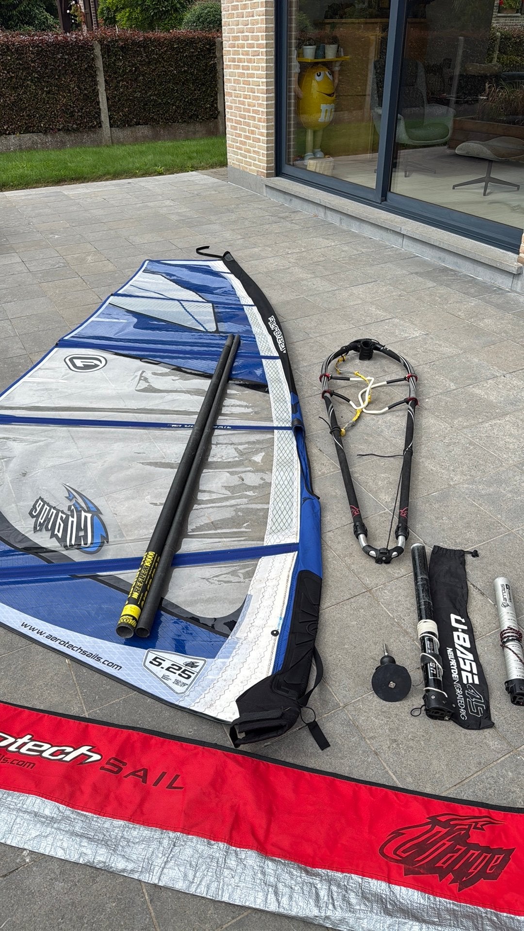 Set Aerotech Charger 5.25 incl giek-mast-…, Watersport en Boten, 5 tot 6.5 m², 300 cm of meer, Met mast, Zo goed als nieuw