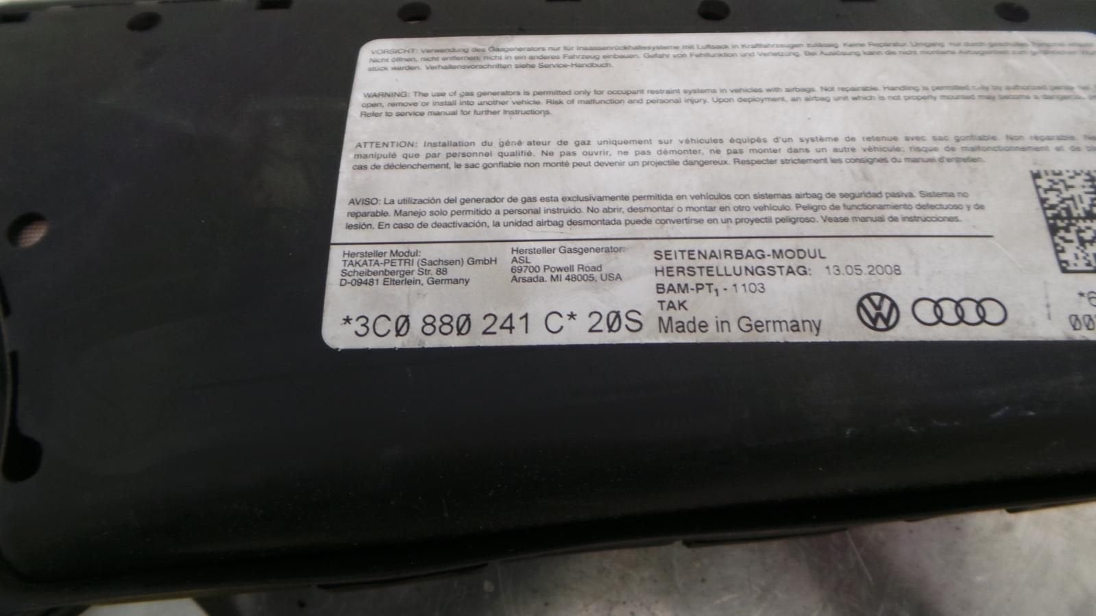 VOLKSWAGEN PASSAT BLUE MOTION AIRBAG LINKS 2008, Ophalen of Verzenden, Gebruikt, ARN erkend