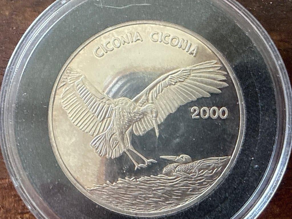 1000 Francs 2000 Congo, Postzegels en Munten, Verzenden, Zilver