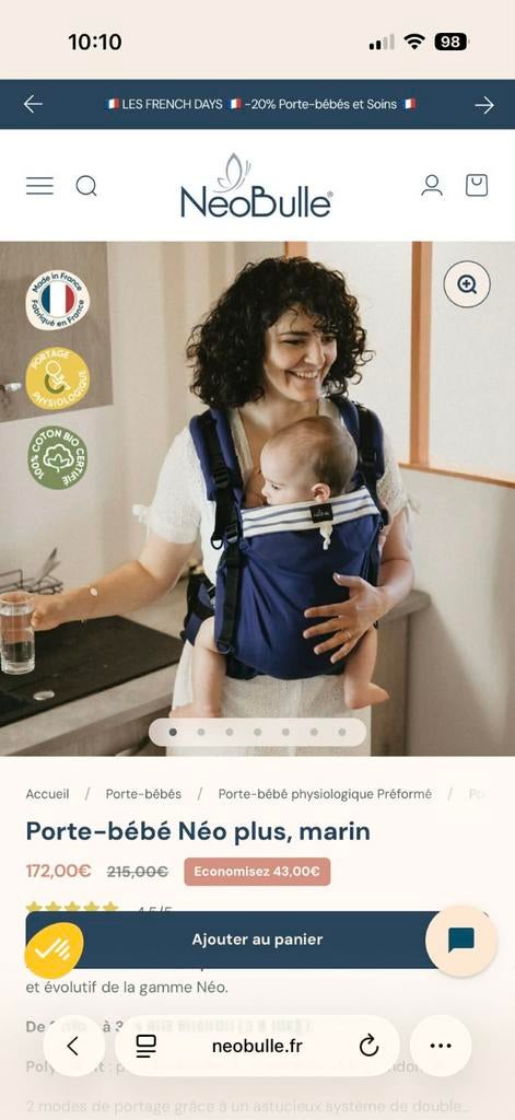 porte bébé néo bulle