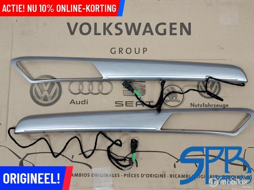 Interieurlijsten VW GOLF 7 LED VERLICHT LINKS RECHTS VOOR, Gebruikt, Volkswagen, Ophalen of Verzenden, Volkswagen