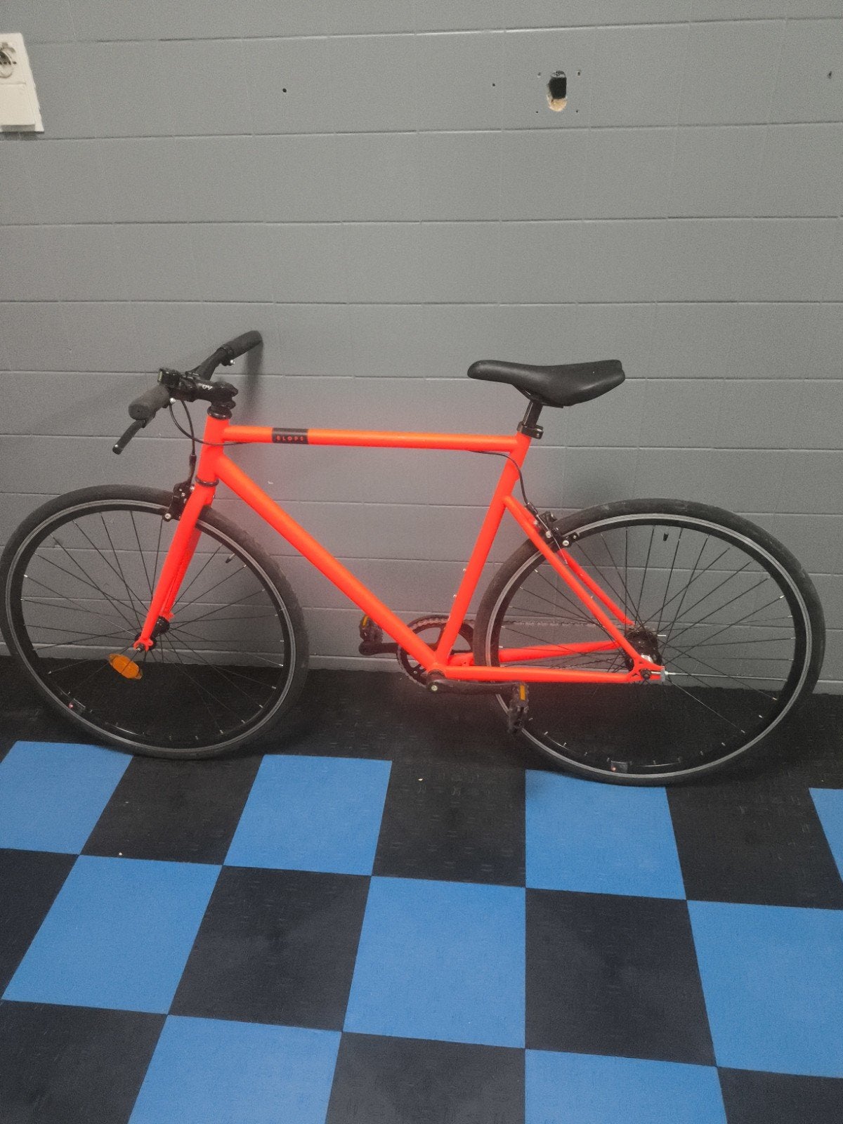 Elops Single Speed / Fixie Fiets Fluor Oranje – Maat L, Fietsen en Brommers, 53 tot 57 cm, Ophalen, Zo goed als nieuw, Overige merken