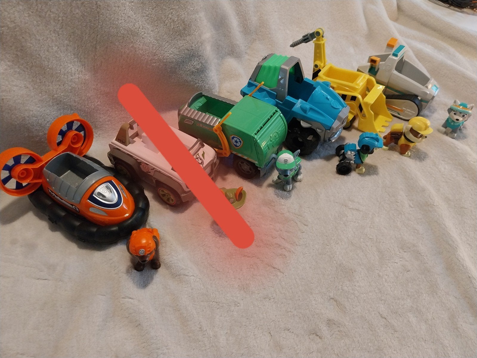 6 voertuigen van PAW PATROL, Ophalen
