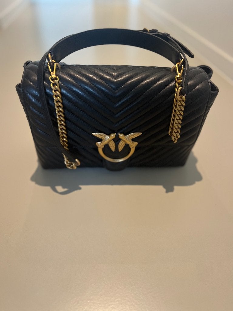 Handtas Pinko Love Bag, Handtassen en Accessoires, Tassen | Damestassen, Ophalen, Nieuw, Zwart, Handtas