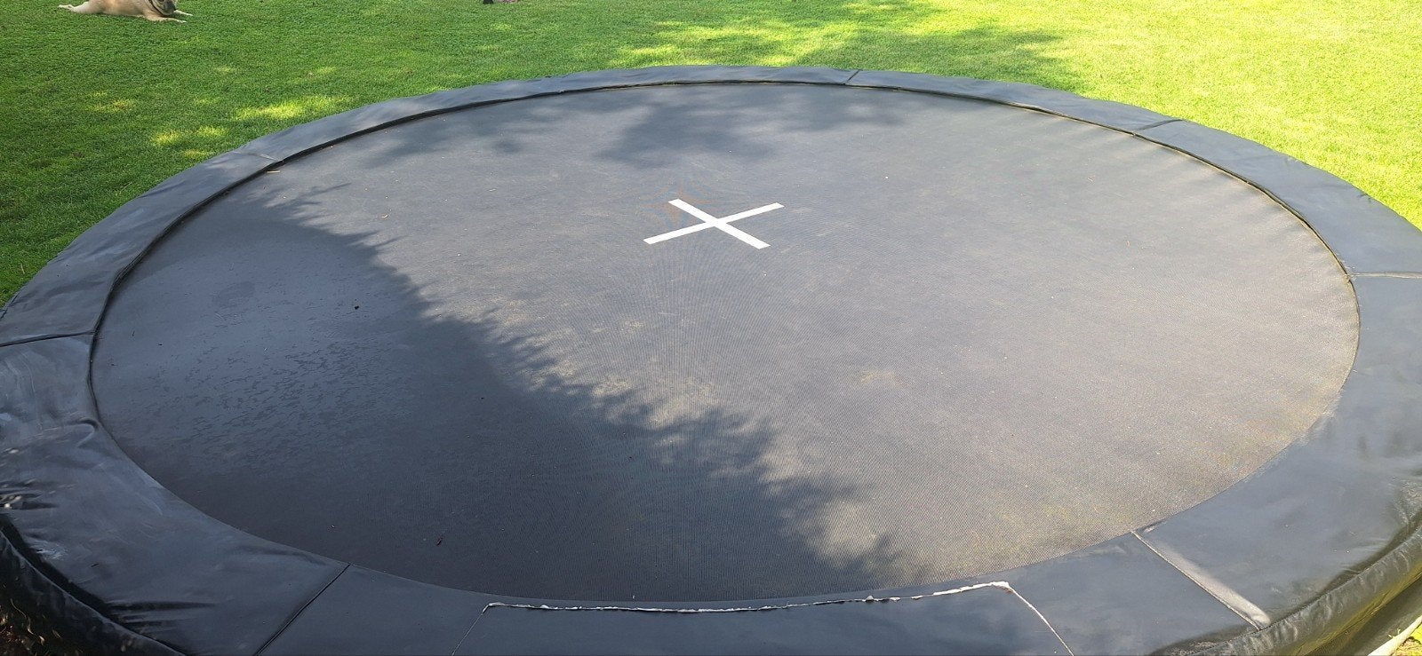 Trampoline voor in de grond in goede staat, weinig gebruikt., Enlèvement, Utilisé