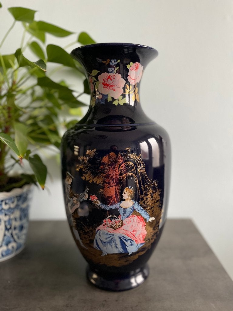 Vintage porseleinen vaas - 43 cm, Antiek en Kunst, Ophalen