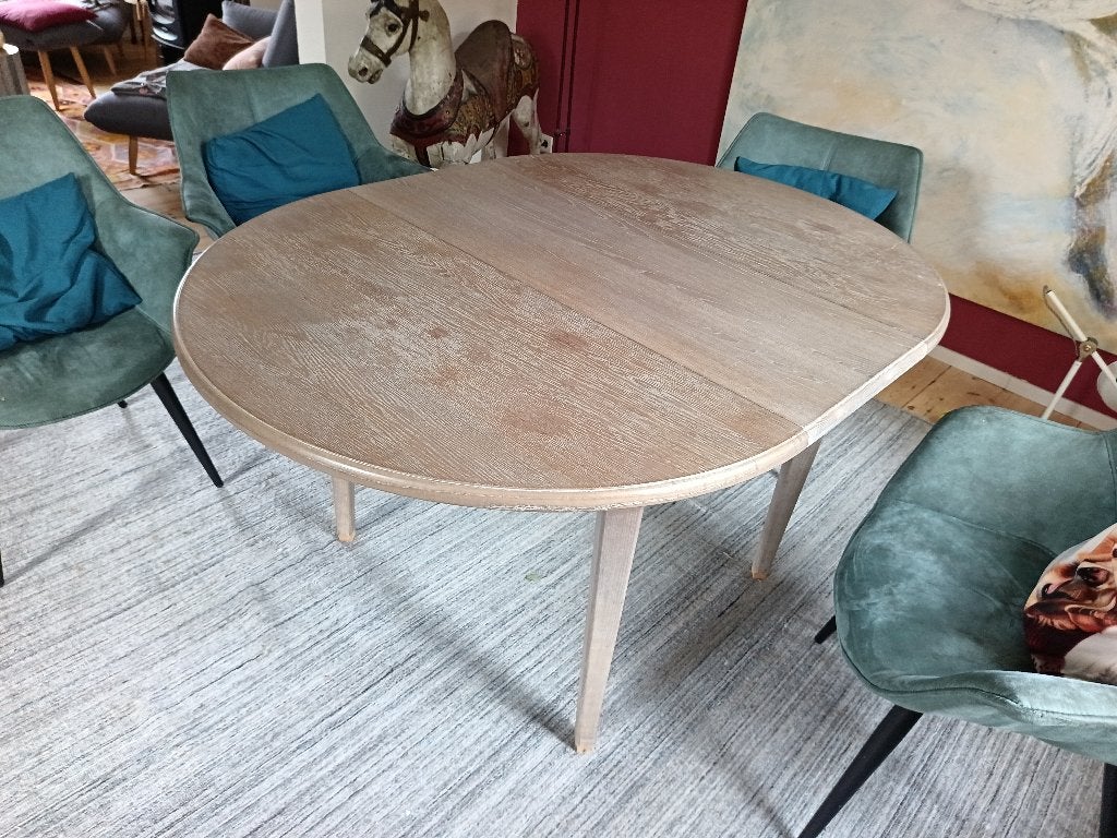 Table à manger avec rallonge, Maison & Meubles, Cinq personnes ou plus, Rond, 100 à 150 cm, Enlèvement