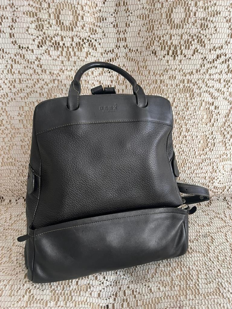 DELVAUX Two zwarte leren rugzak, Ophalen of Verzenden, Zo goed als nieuw
